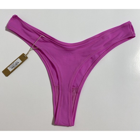 Skims Fits Everybody Dipped Front Thong Women’s 3X Neon Orchid Hot Pink Plus NEW - Picture 4 of 11